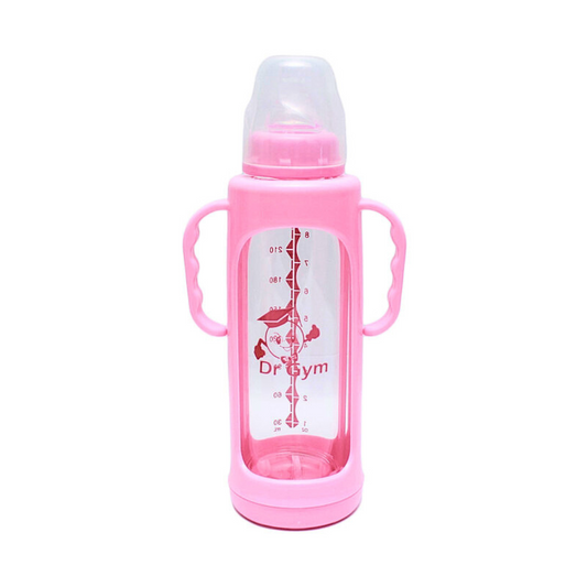 Dr. Gym BPA-Free Baby Feeding Bottle with Handles | Easy Grip & Leak-Proof Design
