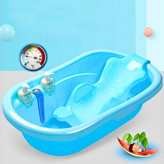 Baby Bath Tub with Recliner Seat & Temperature Indicator – Safe & Comfortable Infant Bathtub