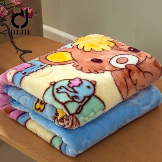 Ultra-Soft Baby Blanket – Cute Cartoon Printed Fleece Blanket for Newborns & Toddlers