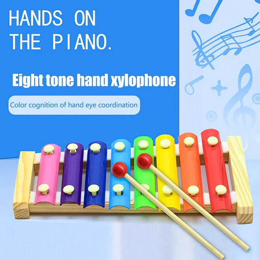 Wooden Instruments Hand Knocks The Xylophone 8 Tone Early Educational Toys