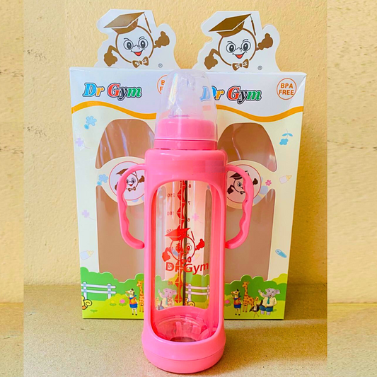Dr. Gym BPA-Free Baby Feeding Bottle with Handles | Easy Grip & Leak-Proof Design
