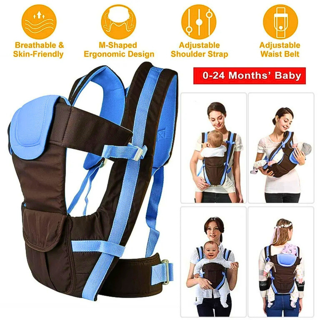 4-in-1 Baby Carrier – Adjustable Ergonomic Baby Carry Bag for Newborns & Toddlers