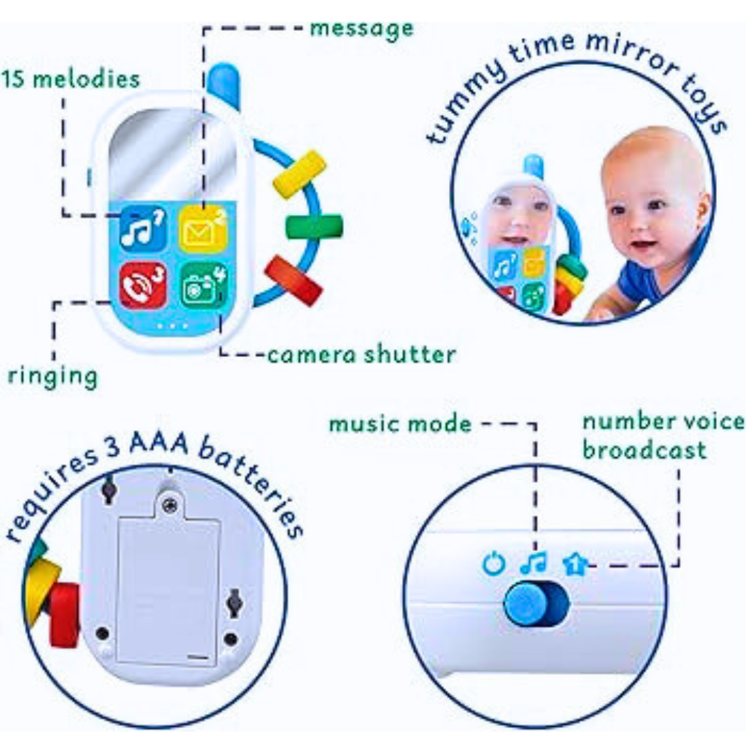 Musical Baby Toy Phone with Lights & Sounds – Educational & Safe Smartphone Toy for Toddlers