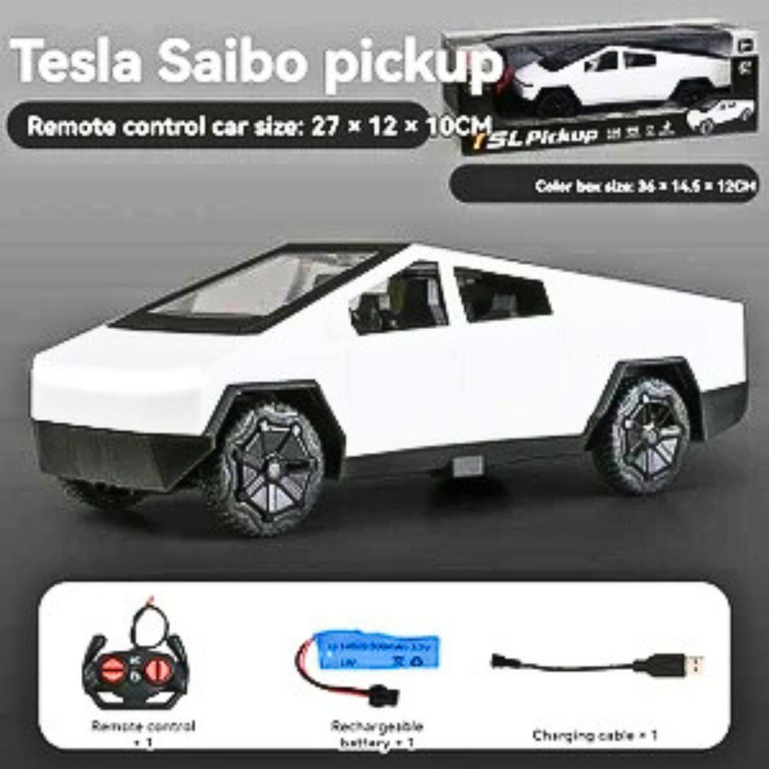 Tesla Cybertruck Style RC Car – Remote Control Pickup with Rechargeable Battery