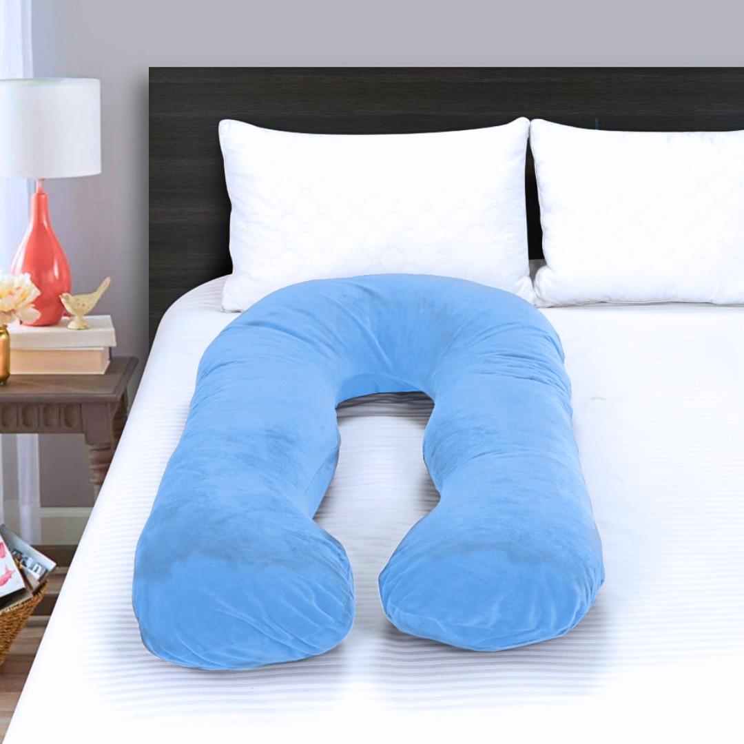 U-Shaped Full Body Pregnancy Pillow – Maternity Support Cushion for Comfortable Sleep