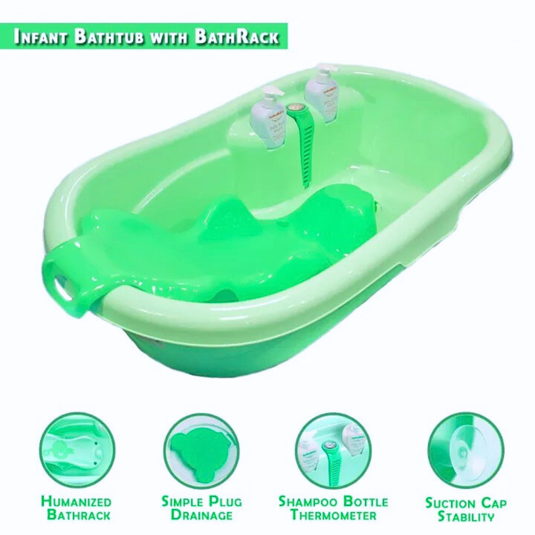Baby Bath Tub with Recliner Seat & Temperature Indicator – Safe & Comfortable Infant Bathtub