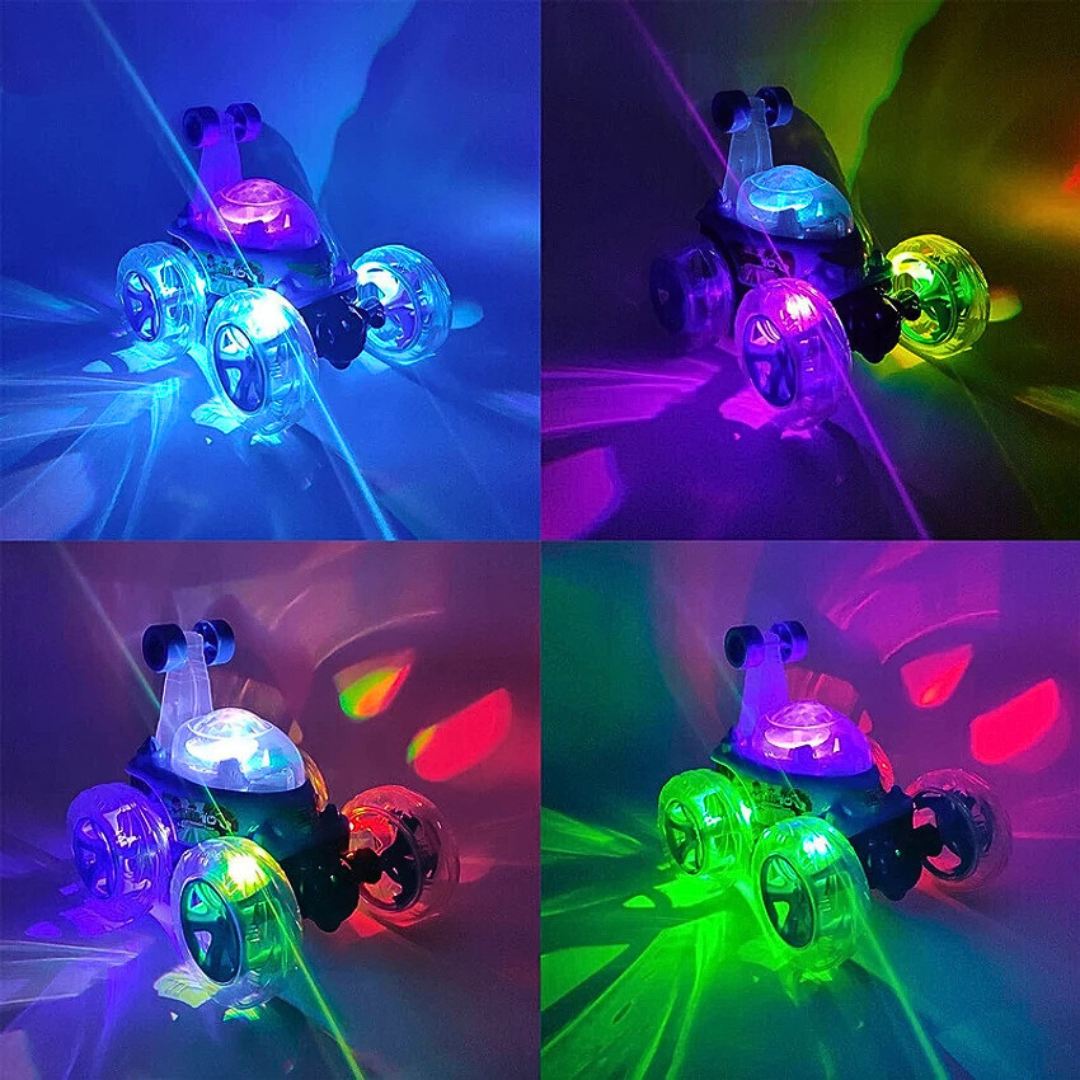Ben 10 Remote Control Stunt Car with Flashing Lights & 360° Rotation