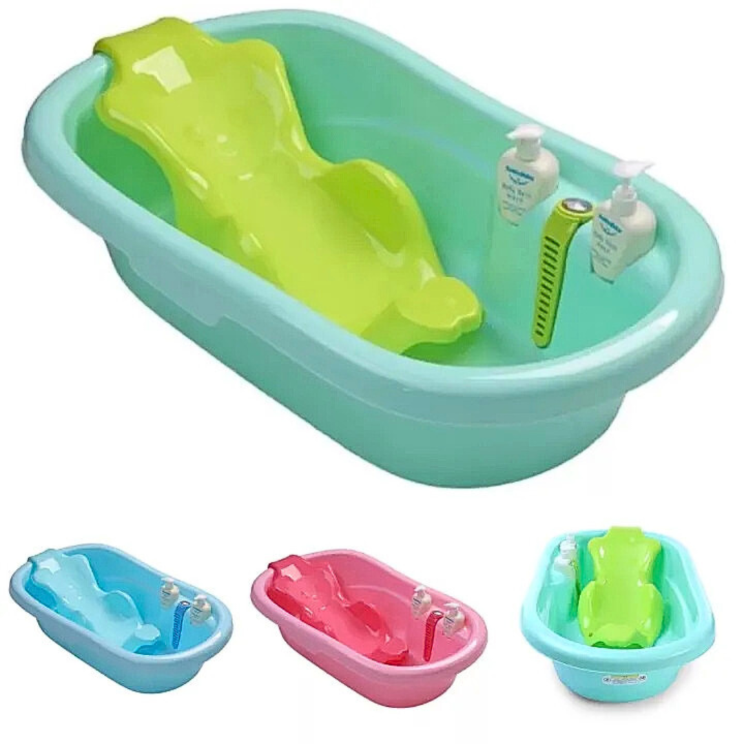 Baby Bath Tub with Recliner Seat & Temperature Indicator – Safe & Comfortable Infant Bathtub