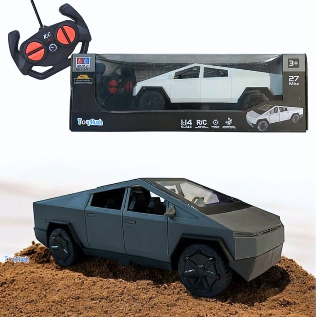 Tesla Cybertruck Style RC Car – Remote Control Pickup with Rechargeable Battery