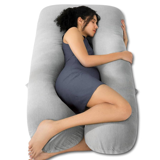 U-Shaped Full Body Pregnancy Pillow – Maternity Support Cushion for Comfortable Sleep