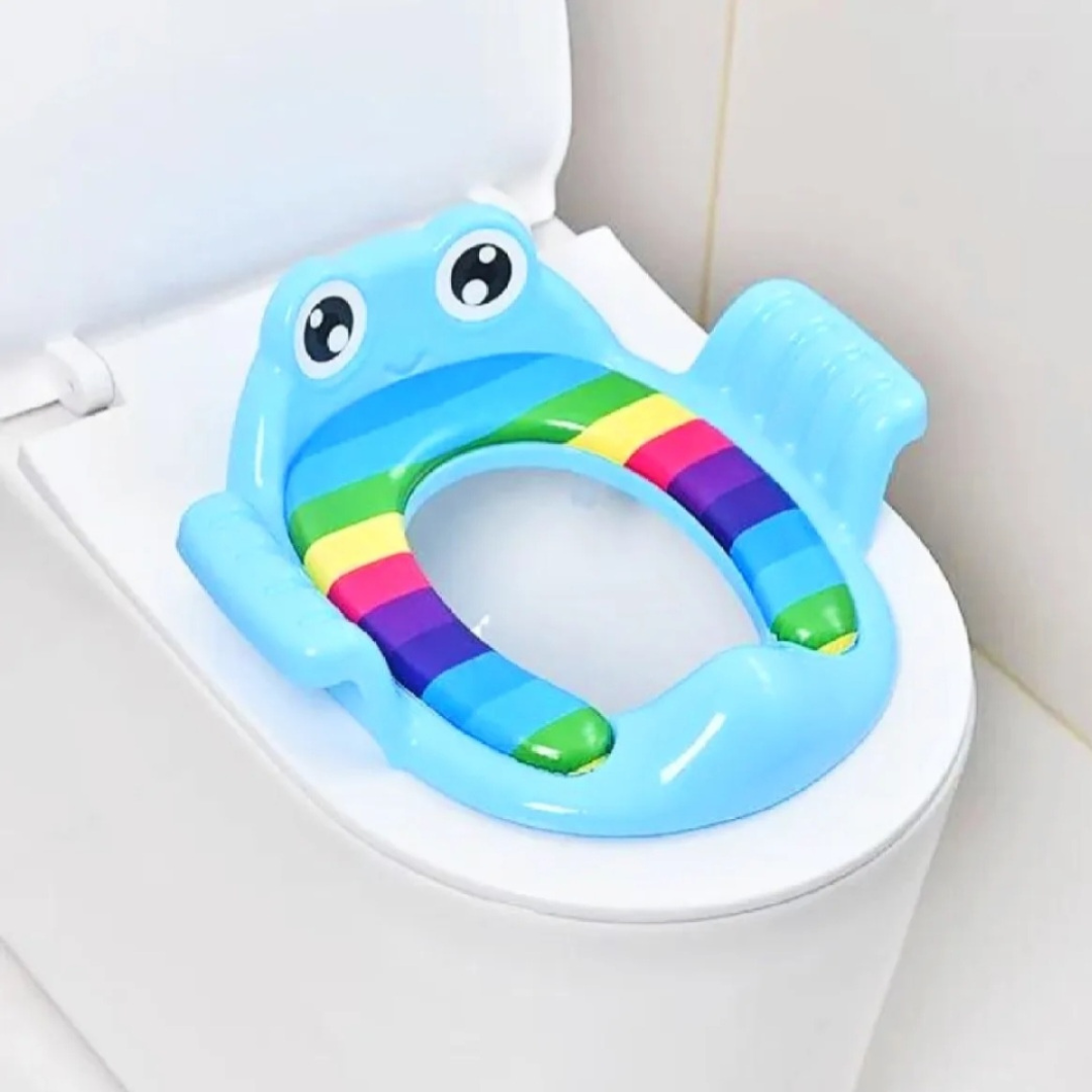 Baby Soft Toilet Potty Seat With Handle Frog Shape (multicolor)