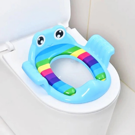 Baby Soft Toilet Potty Seat With Handle Frog Shape (multicolor)