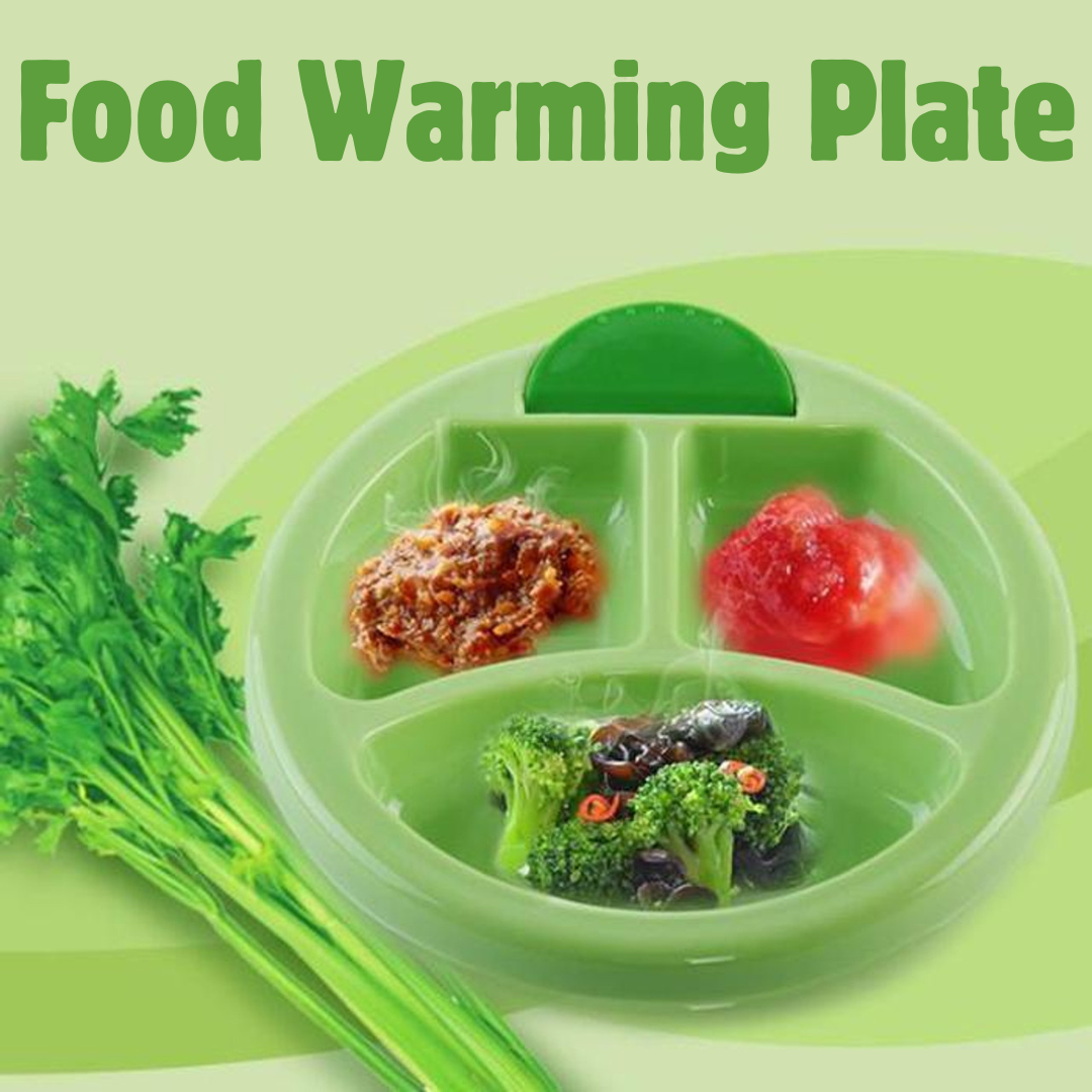 Baby Feeding Warming Plate 3 Compartment / Food Warmer Bowl for Kids with Water Heating Base