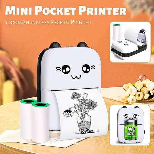 Mini Portable Pocket Thermal Printer Wireless Bluetooth Printer