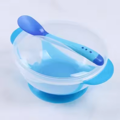Baby Tableware Suction Bowl Temperature Sensing Spoon Baby Food Baby Feeding Bowl - Feeding Bowl For Babies |