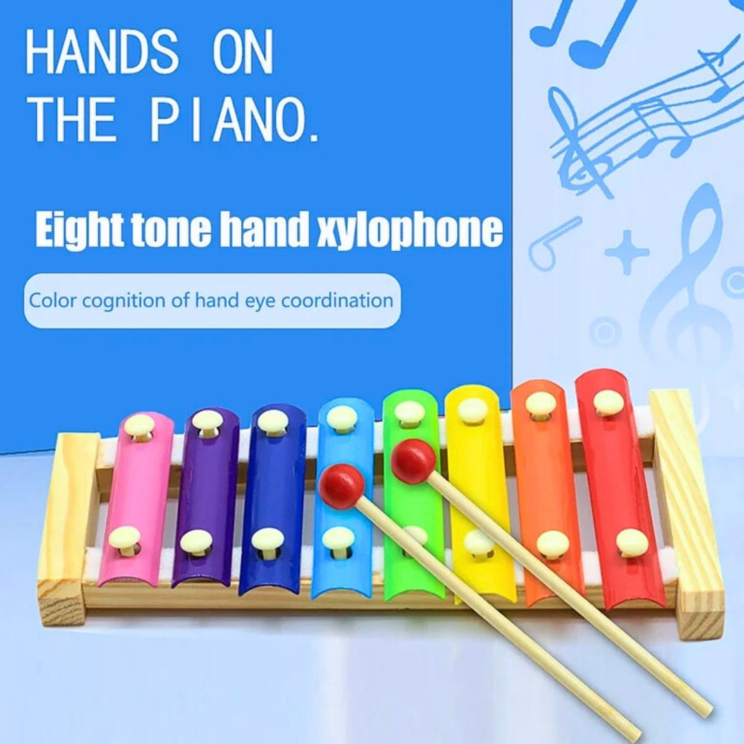 Wooden Instruments Hand Knocks The Xylophone 8 Tone Early Educational Toys