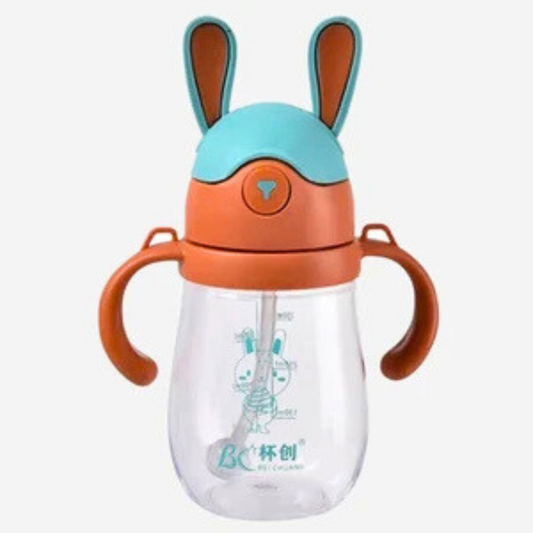 Cute Rabbit straw bottle