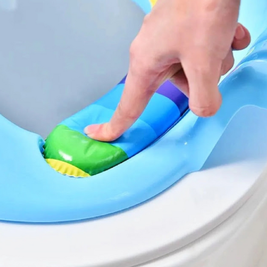 Baby Soft Toilet Potty Seat With Handle Frog Shape (multicolor)