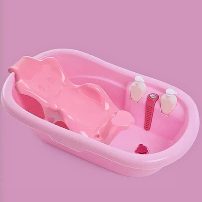 Baby Bath Tub with Recliner Seat & Temperature Indicator – Safe & Comfortable Infant Bathtub