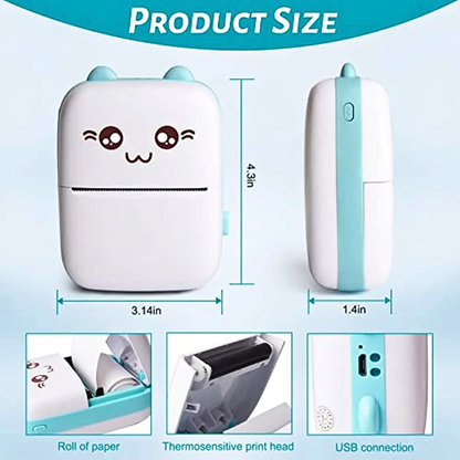 Mini Portable Pocket Thermal Printer Wireless Bluetooth Printer