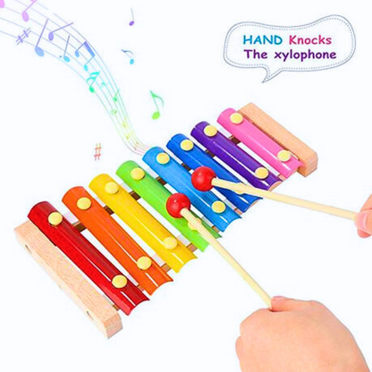 Wooden Instruments Hand Knocks The Xylophone 8 Tone Early Educational Toys