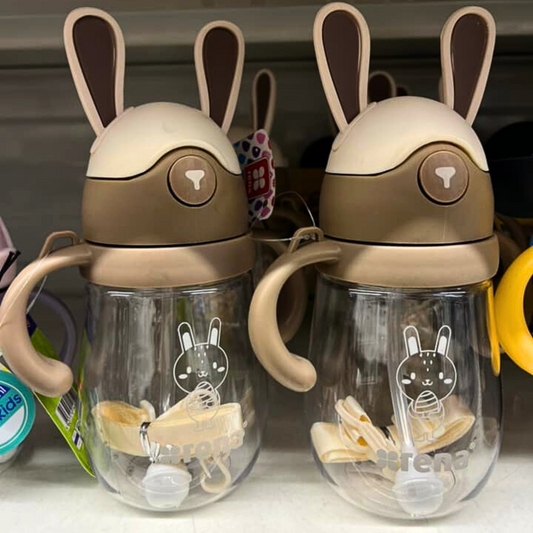 Cute Rabbit straw bottle