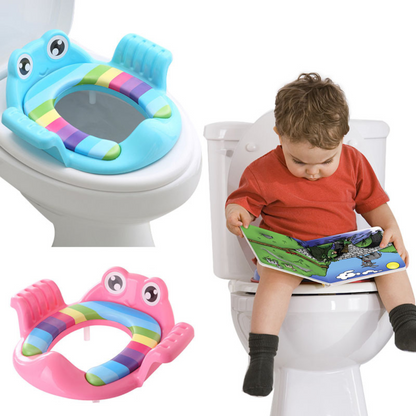Baby Soft Toilet Potty Seat With Handle Frog Shape (multicolor)