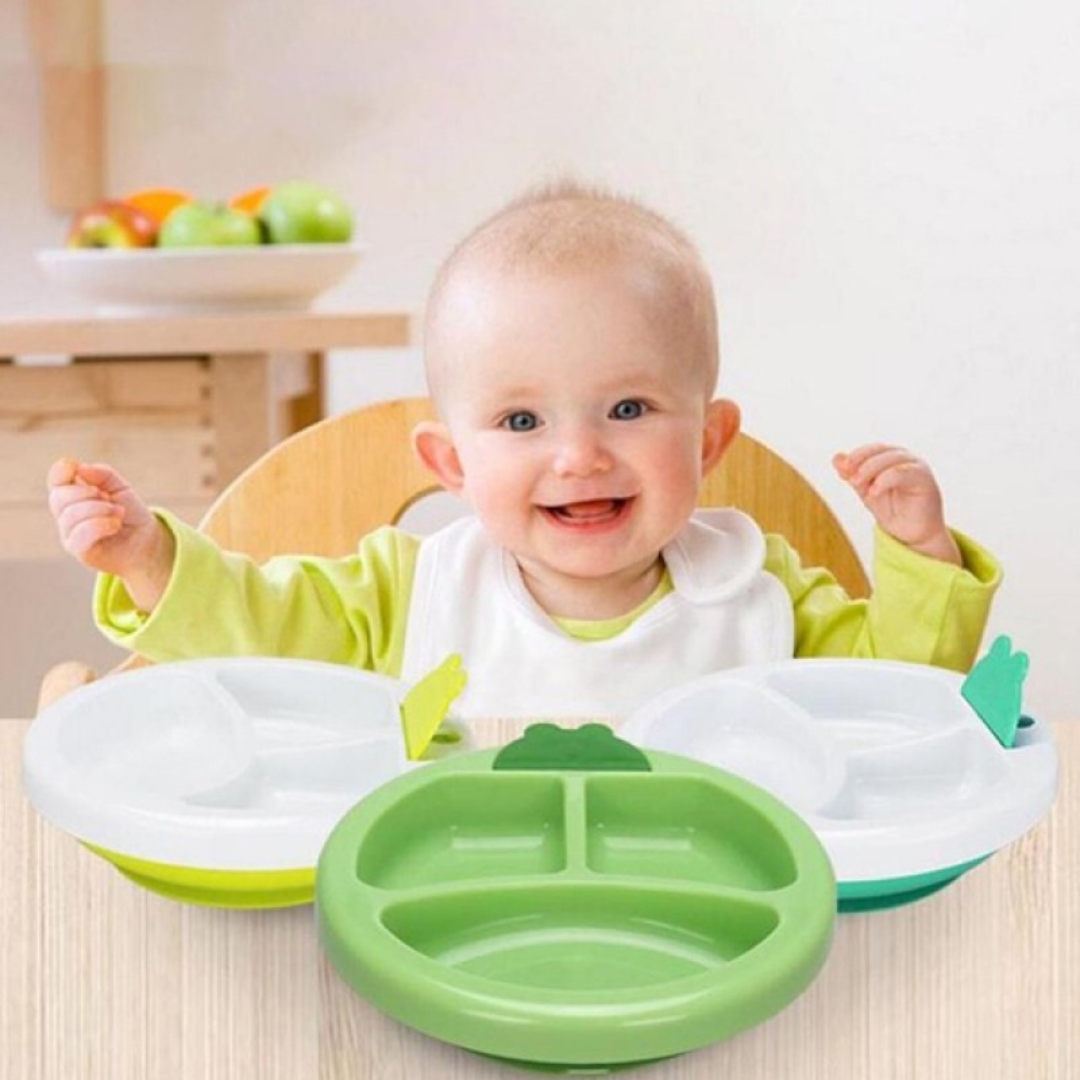 Baby Feeding Warming Plate 3 Compartment / Food Warmer Bowl for Kids with Water Heating Base