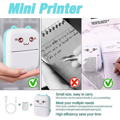Mini Portable Pocket Thermal Printer Wireless Bluetooth Printer
