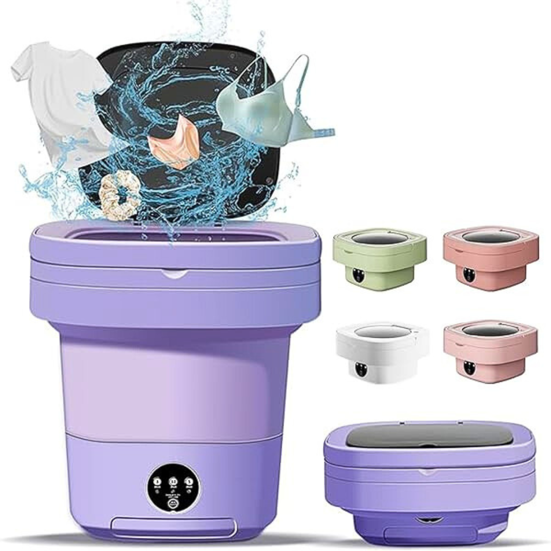 Portable Mini Washing Machine Lightweight Collapsible Bucket Rechargeable