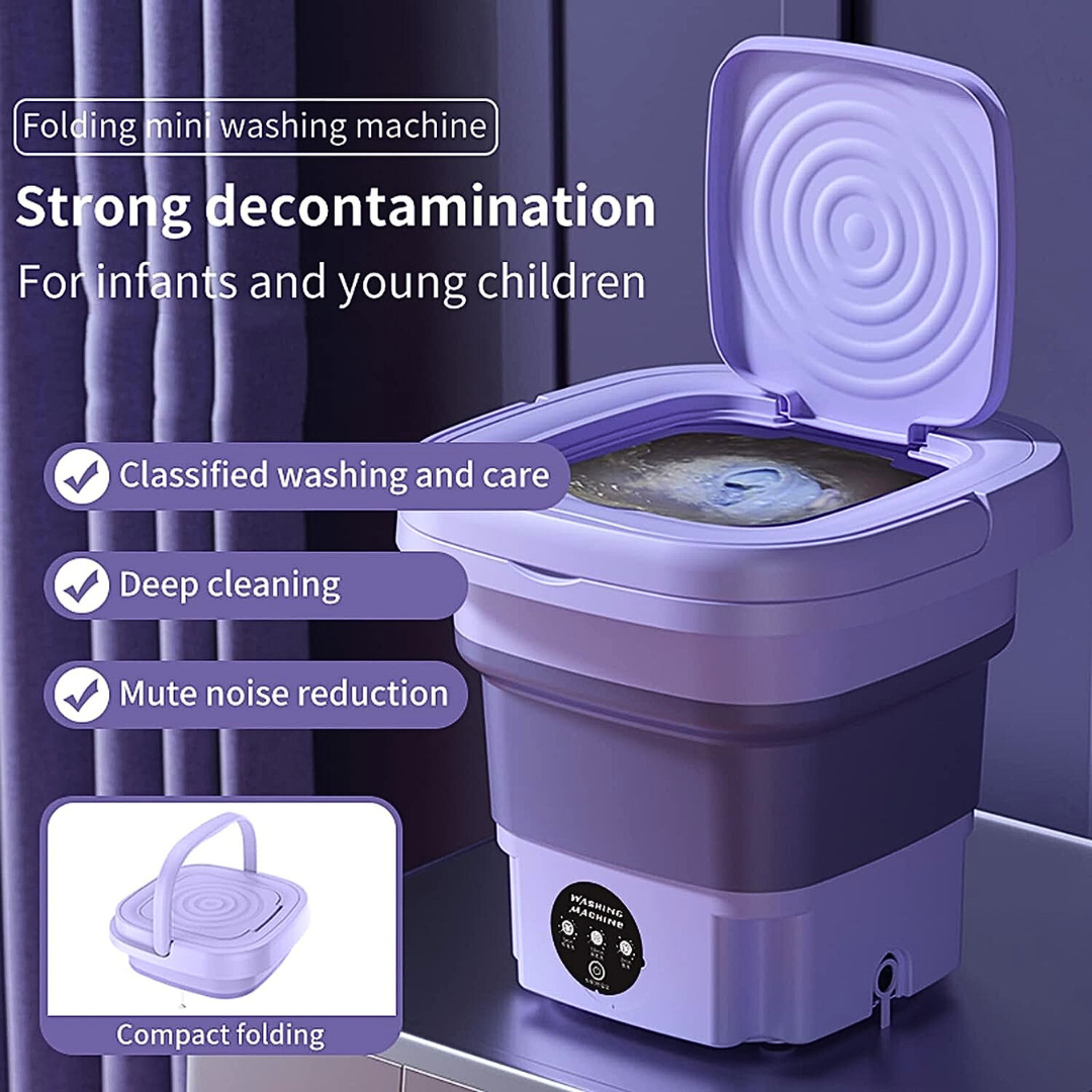 Portable Mini Washing Machine Lightweight Collapsible Bucket Rechargeable