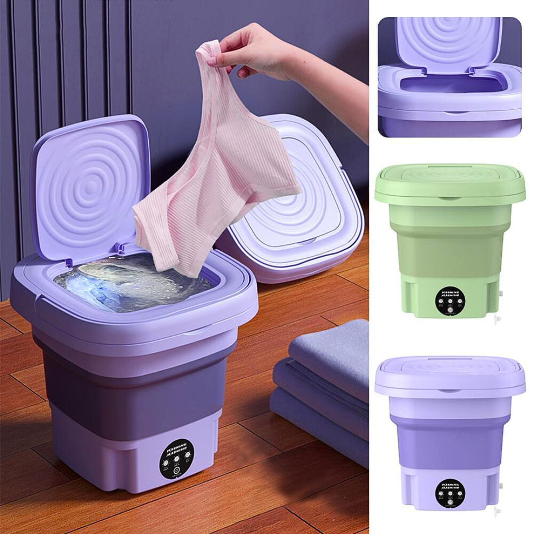 Portable Mini Washing Machine Lightweight Collapsible Bucket Rechargeable