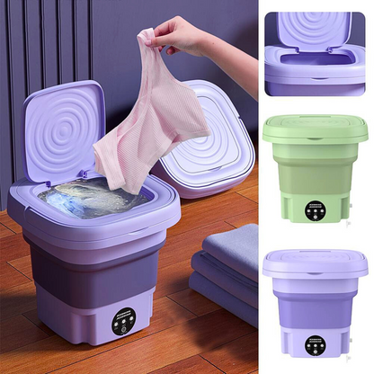 Portable Mini Washing Machine Lightweight Collapsible Bucket Rechargeable