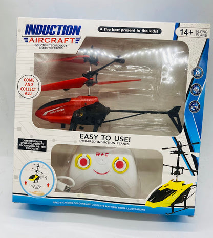 Kids RC Induction Flying Helicopter Toy with Remote Control – USB Rechargeable Infrared Helicopter for Indoor Play