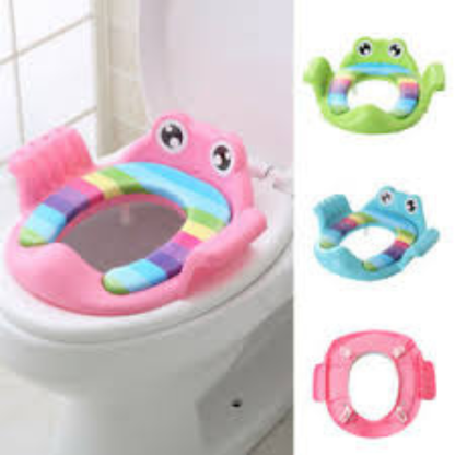 Baby Soft Toilet Potty Seat With Handle Frog Shape (multicolor)